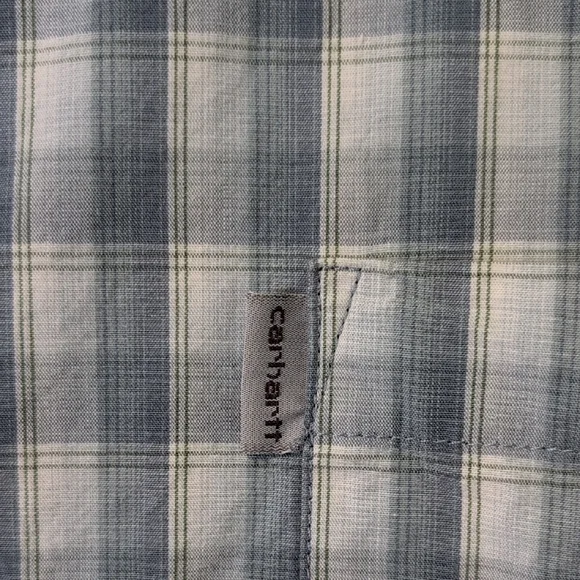 Carhartt Blue and White Casual Button Down Shirt Men's Size 3XL - Picture 4 of 11